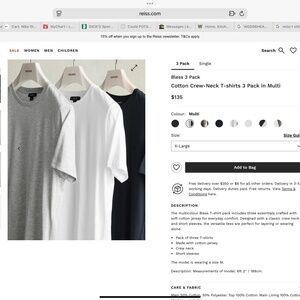 REISS COtton CREW NECK T-SHIRTS BOX OF THREE